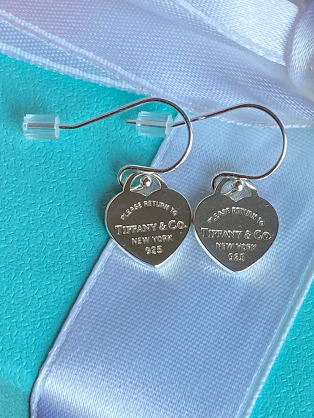 Tiffany & Co mini heart tag earrings Return return to Tiffany 925 silver box - Picture 5 of 6
